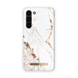 Viedtālruņa aizmugurējais vāciņš Samsung Galaxy S23 Carrara Gold Gold, White, With Design