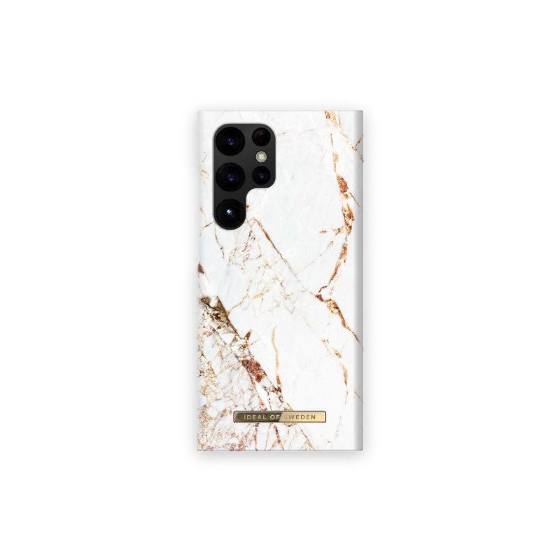 Viedtālruņa aizmugurējais vāciņš Samsung Galaxy S23 Ultra Carrara Gold Gold, White, With Design