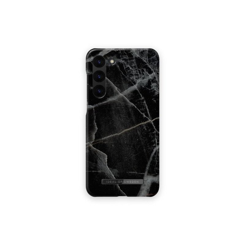 Viedtālruņa aizmugurējais vāciņš Samsung Galaxy S23 Black Thunder Marble Black, Grey, With Design