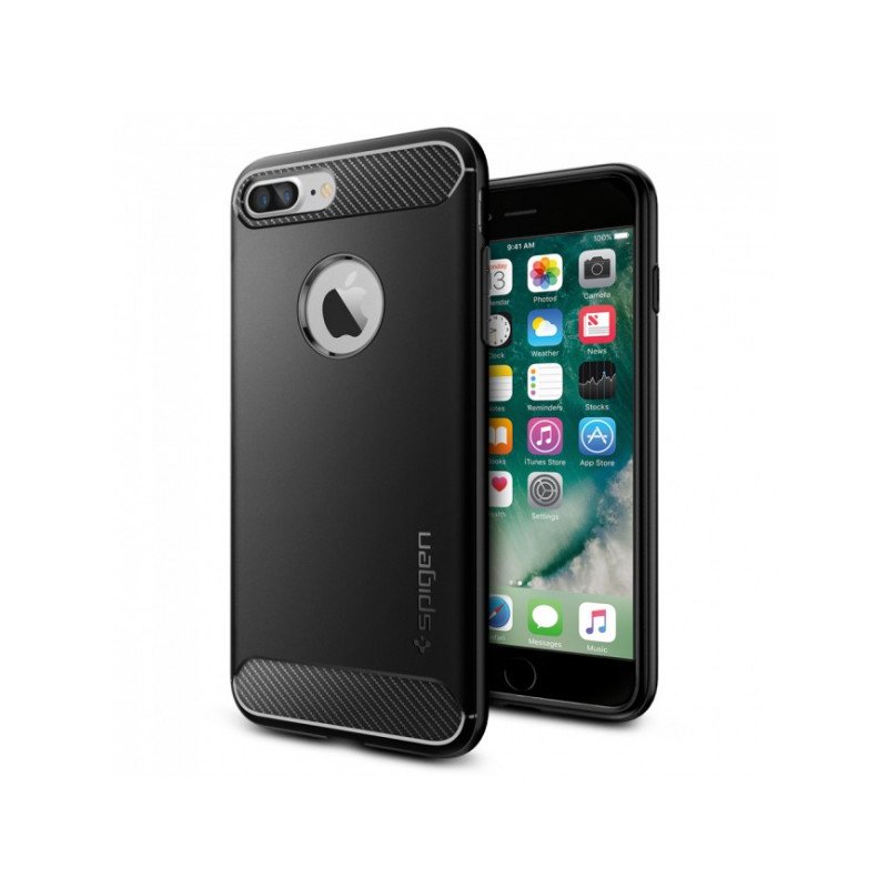 Viedtālruņa aizmugurējais vāciņš Apple iPhone 7 Plus / 8 Plus Rugged Armor Black