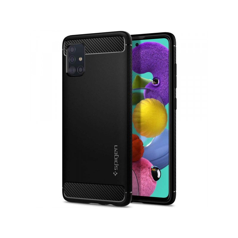 Viedtālruņa aizmugurējais vāciņš Samsung Galaxy A51 Rugged Armor Black