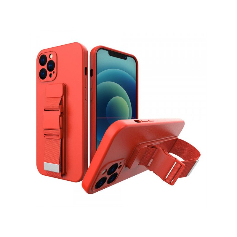 Viedtālruņa aizmugurējais vāciņš Apple iPhone 7 / 8 / SE 20 / SE 22 Rope Case Gel Red