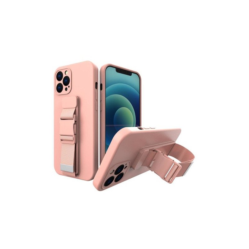 Viedtālruņa aizmugurējais vāciņš Apple iPhone 7 / 8 / SE 20 / SE 22 Rope Case Gel Pink