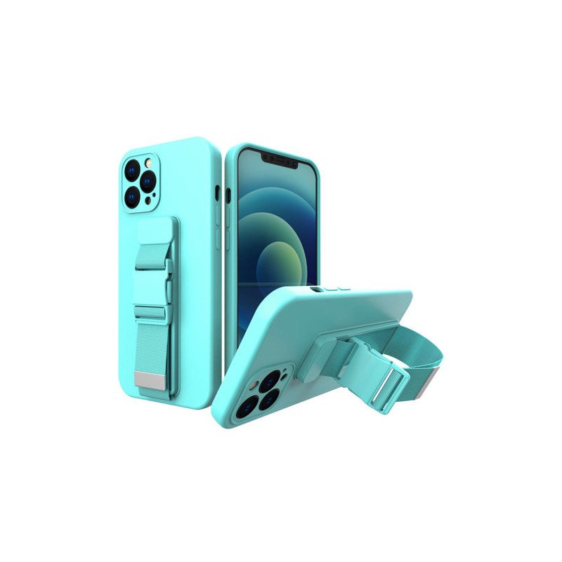 Viedtālruņa aizmugurējais vāciņš Apple iPhone 13 Pro Max Rope Case Gel Blue