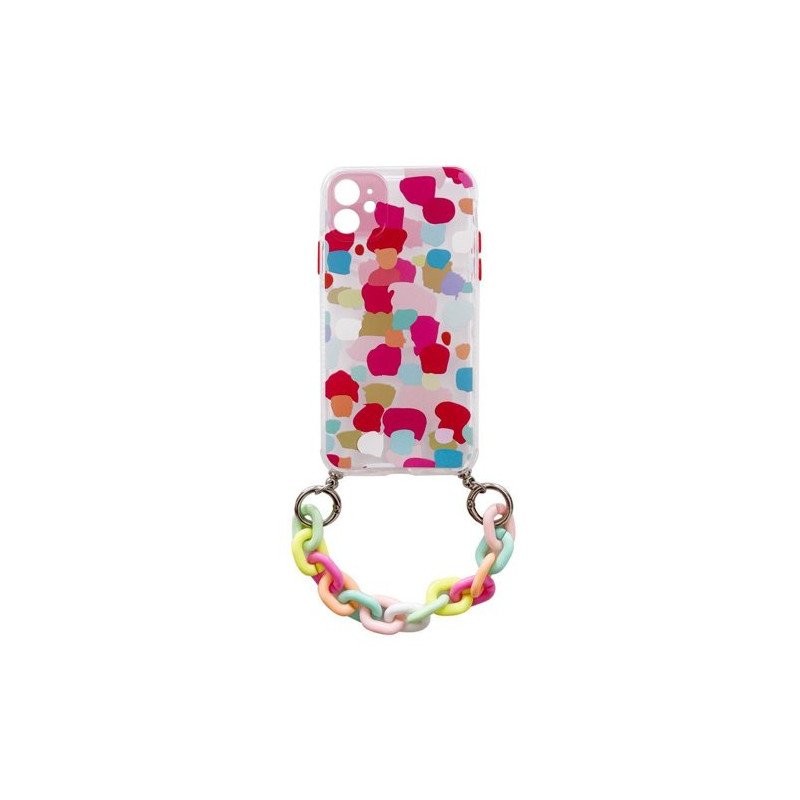 Viedtālruņa aizmugurējais vāciņš Apple iPhone 13 Pro Max Color Chain 2 Transparent, With Design