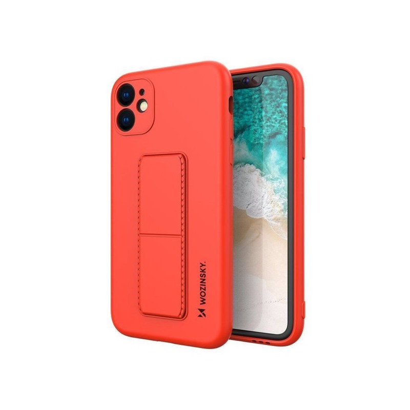 Viedtālruņa aizmugurējais vāciņš Samsung Galaxy A52 / A52 5G / A52s 5G Kickstand Case Red