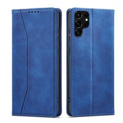 Viedtālruņa atveramais maciņš Samsung Galaxy S22 Ultra Magnet Fancy Blue