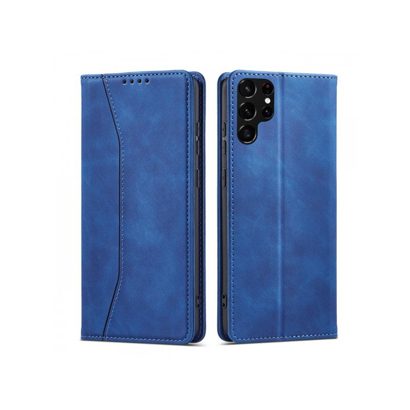 Viedtālruņa atveramais maciņš Samsung Galaxy S22 Ultra Magnet Fancy Blue