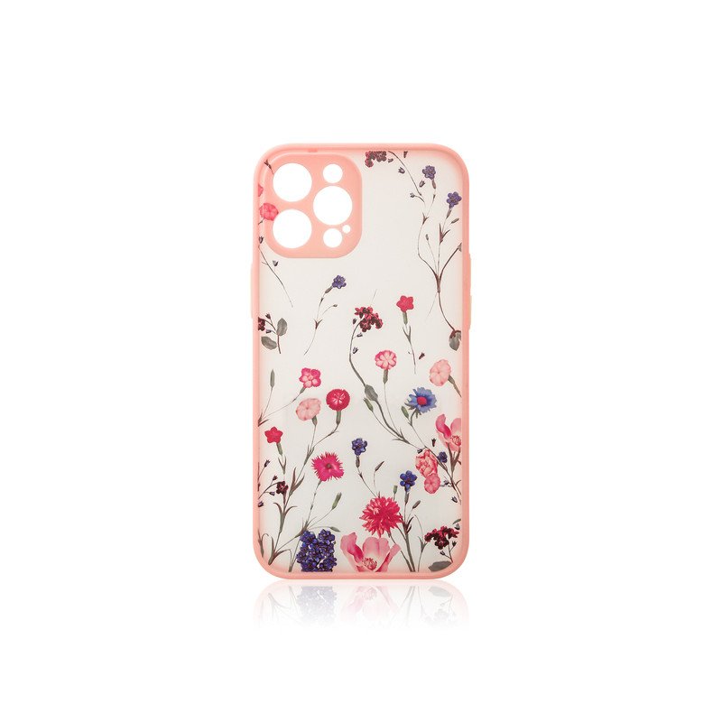 Viedtālruņa aizmugurējais vāciņš Apple iPhone 13 Pro Max Design Case flower Pink
