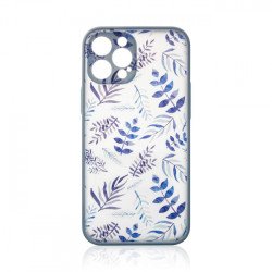 Viedtālruņa aizmugurējais vāciņš Apple iPhone 13 Pro Max Design Case flower Dark Blue