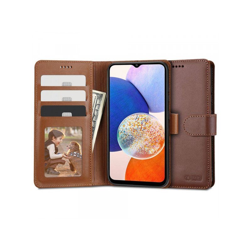 Viedtālruņa atveramais maciņš Samsung Galaxy A14 5G Wallet Brown