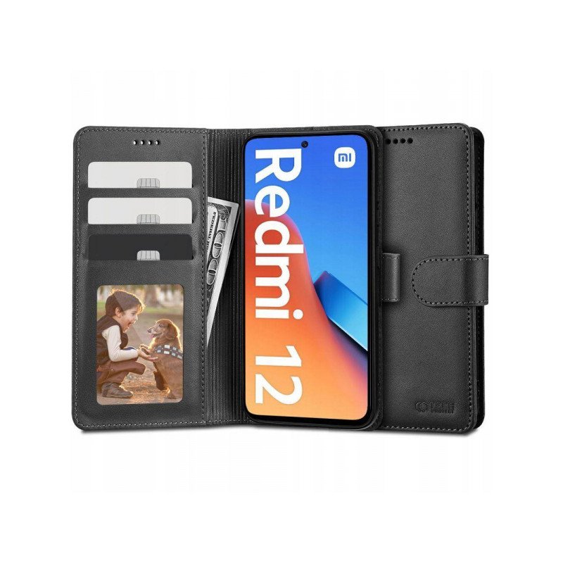 Viedtālruņa atveramais maciņš Xiaomi Redmi 12 4G Wallet Black