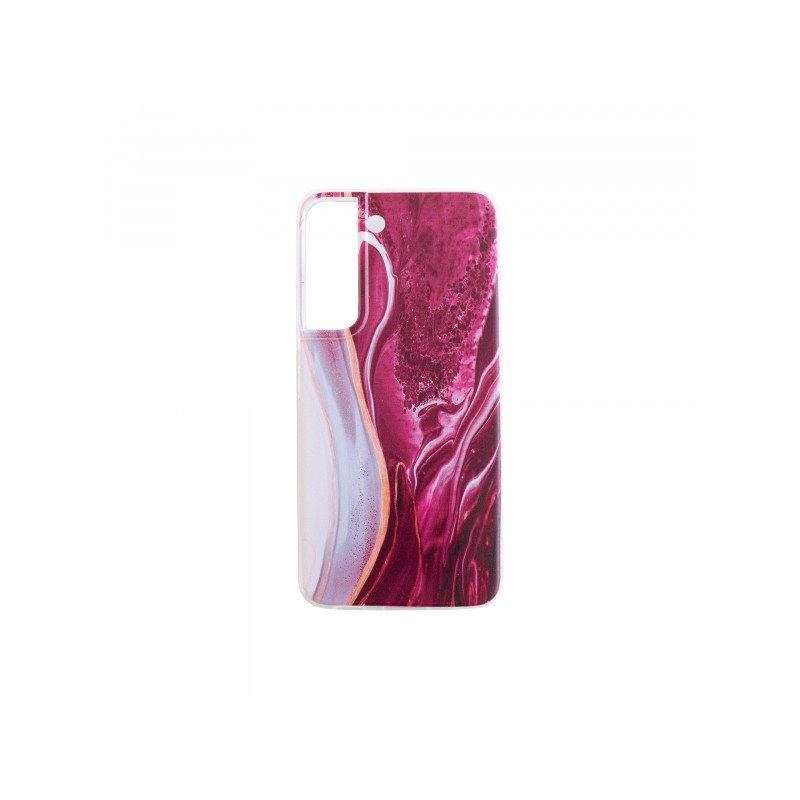 Viedtālruņa aizmugurējais vāciņš Samsung Galaxy S22 AB12 Pink, Red, With Design