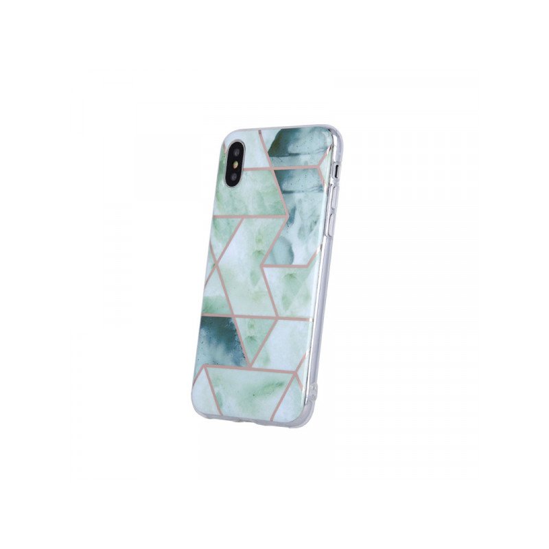 Viedtālruņa aizmugurējais vāciņš Apple iPhone 11 Pro Max Geometric Marmur Green, With Design