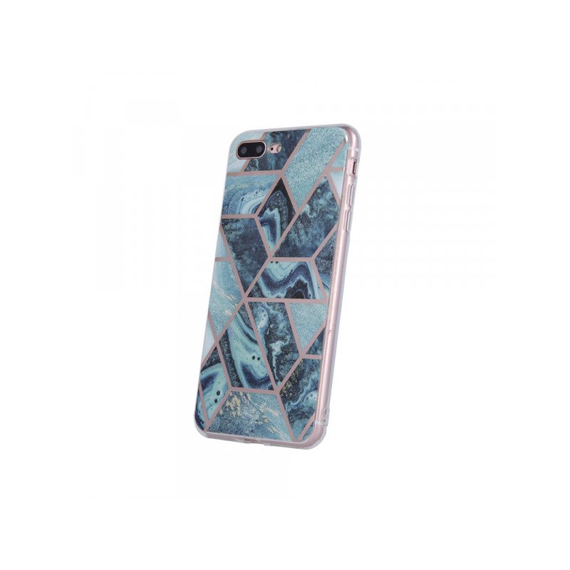 Viedtālruņa aizmugurējais vāciņš Apple iPhone 11 Pro Max Geometric Marmur Dark Blue, With Design