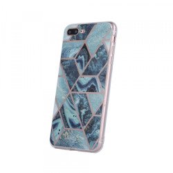 Viedtālruņa aizmugurējais vāciņš Samsung Galaxy A10 Geometric Marmur Dark Blue, With Design