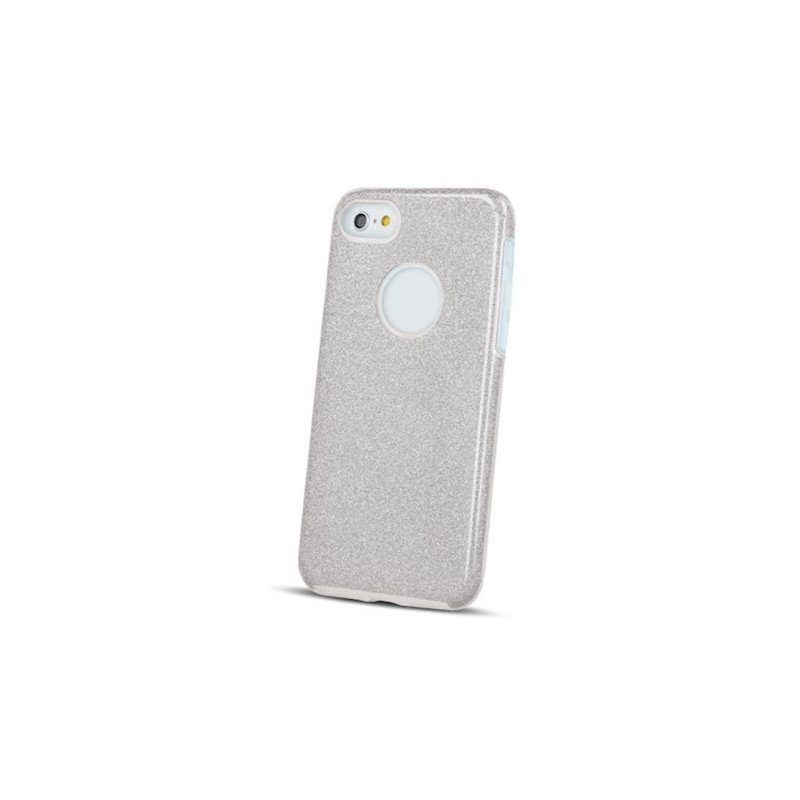 Viedtālruņa aizmugurējais vāciņš Apple iPhone 12 Pro Max Glitter 3 in 1 Silver