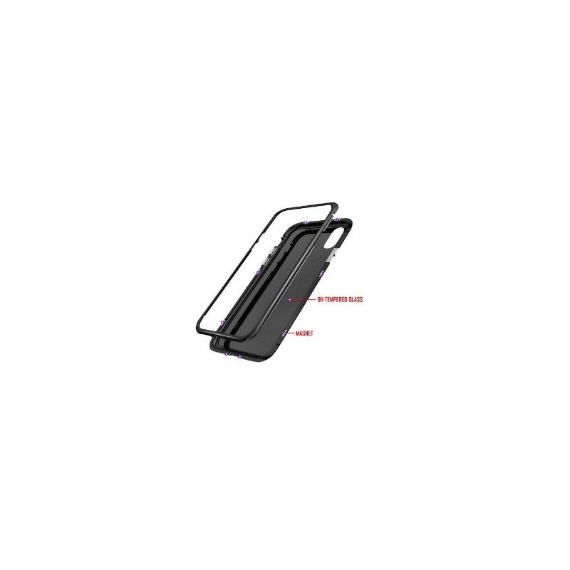 Viedtālruņa aizmugurējais vāciņš Apple iPhone XR Magnet Case 360 Black