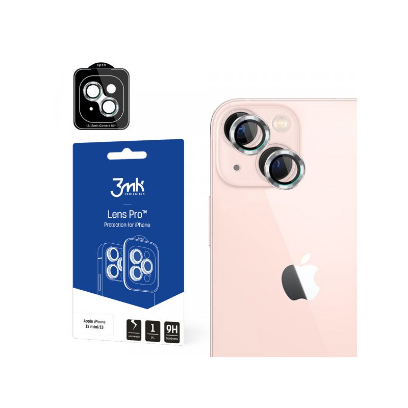 Viedtālruņa kameras aizsargstikls Apple iPhone 13 Mini Lens Pro Silver