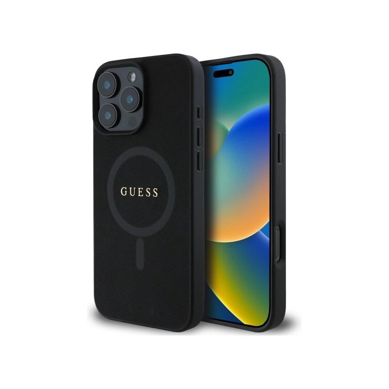 Viedtālruņa aizmugurējais vāciņš Apple iPhone 16 Pro Max Saffiano Black