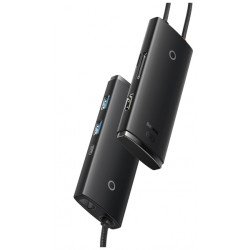 Kabeļa pārveidotājs HUB USB-C 2 x USB 3.0 / USB Type C / HDMI 1.4 / SD/TF OTG black WKQX050001 Black