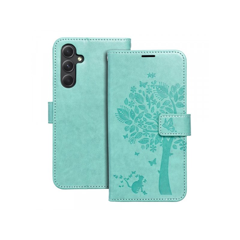 Viedtālruņa atveramais maciņš Samsung Galaxy A54 5G Mezzo Book Tree Green