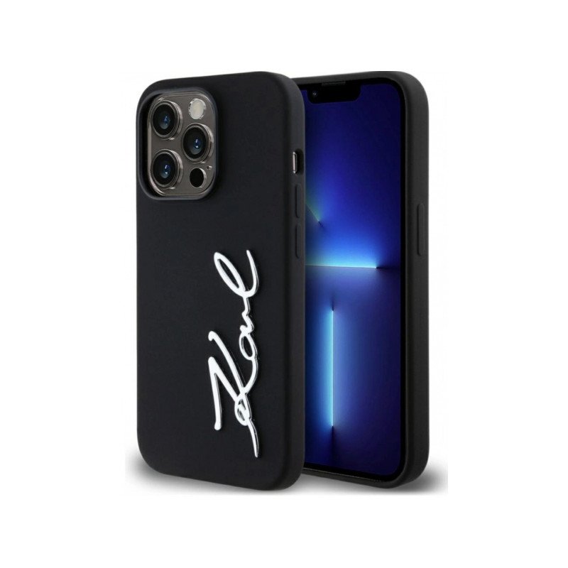Viedtālruņa aizmugurējais vāciņš Apple iPhone 14 Pro Script Metal Logo Black