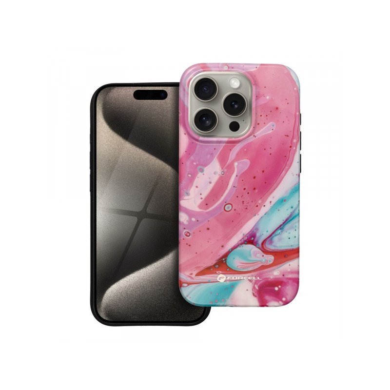 Viedtālruņa aizmugurējais vāciņš Apple iPhone 15 Pro F-PROTECT Pink