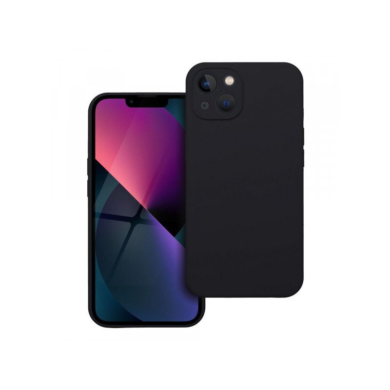 Viedtālruņa aizmugurējais vāciņš Apple iPhone 13 Silicon 2mm Black