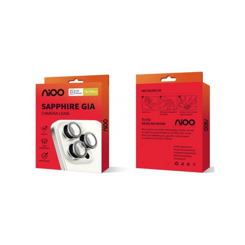 Viedtālruņa kameras aizsargstikls Apple iPhone 14 Pro Max GIA Dual Gold