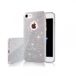 Viedtālruņa aizmugurējais vāciņš Samsung Galaxy S21 Glitter 3 in 1 Silver
