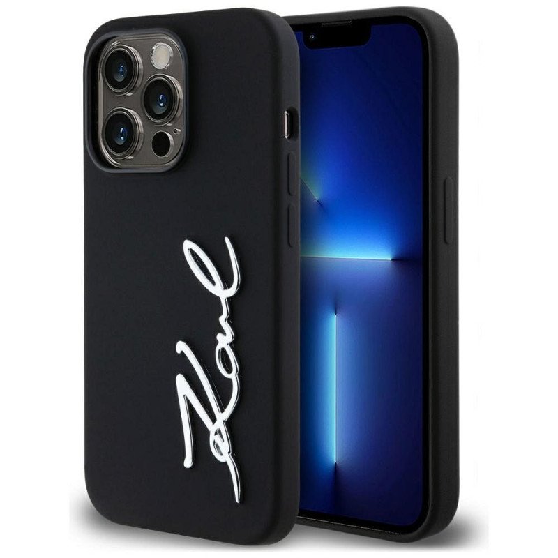 Viedtālruņa aizmugurējais vāciņš Apple iPhone 14 Pro Script Metal Logo Black