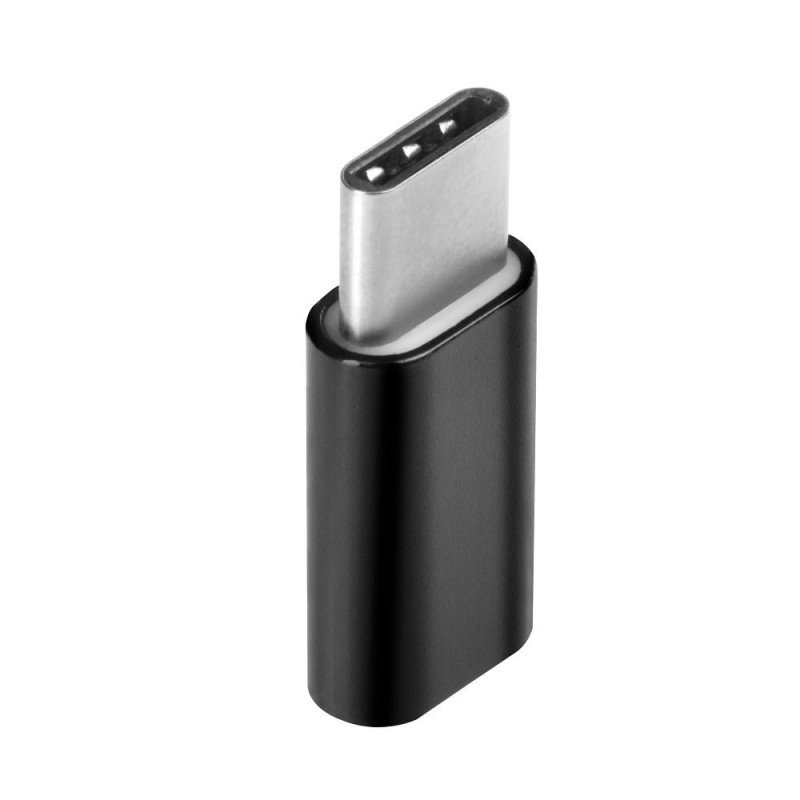 Kabeļa pārveidotājs Micro USB / MicroUSB TYPE C Melna