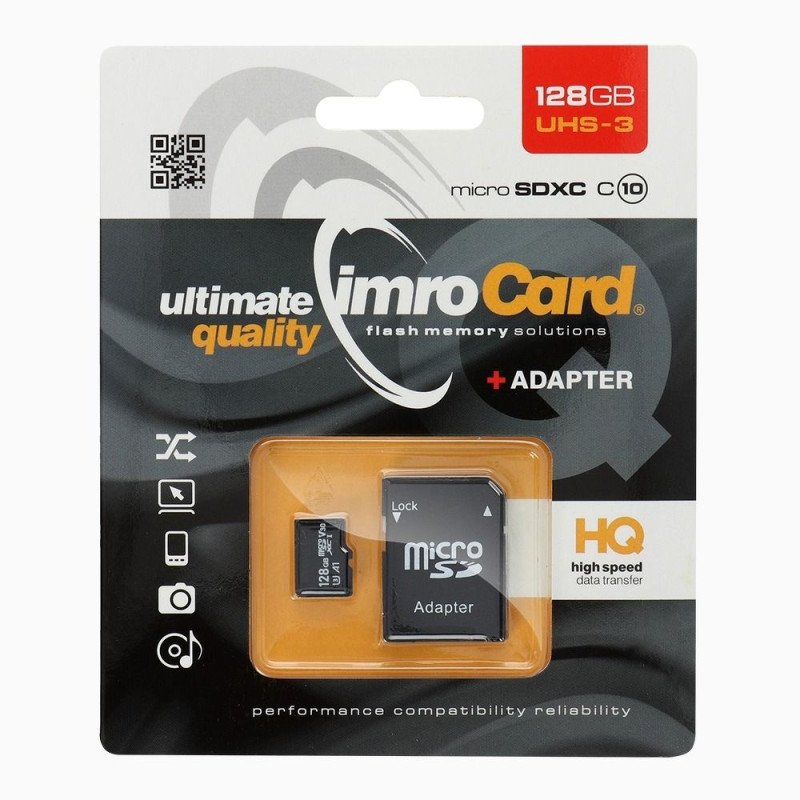 Ārējā atmiņa Universal 128GB with adapter UHS-3 100MB/s 4K