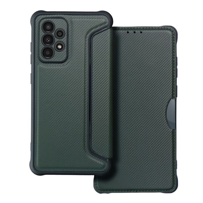 Viedtālruņa atveramais maciņš Samsung Galaxy A52 / A52 5G / A52s 5G Razor Dark Green