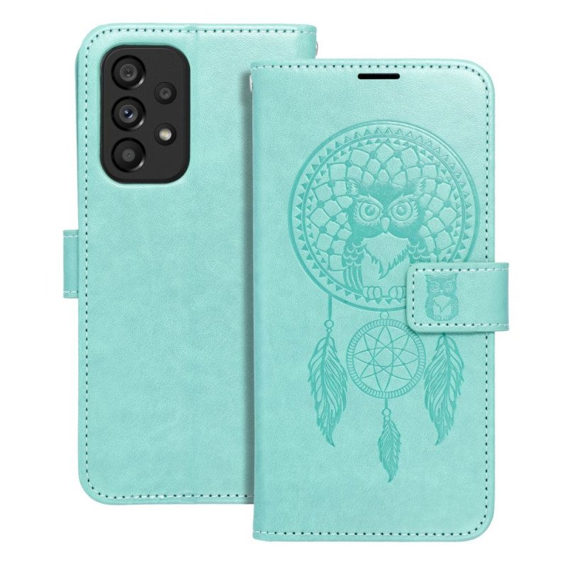 Viedtālruņa atveramais maciņš Samsung Galaxy A52 / A52 5G / A52s 5G Mezzo Book Dreamcatcher Green