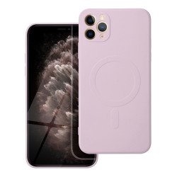 Viedtālruņa aizmugurējais vāciņš Apple iPhone 11 Pro Max Silicon Mag case Pink