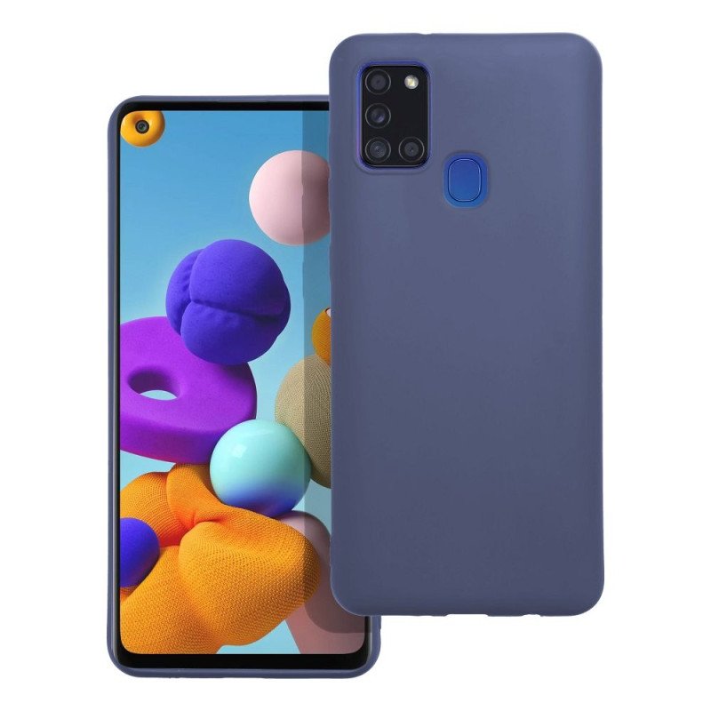 Viedtālruņa aizmugurējais vāciņš Samsung Galaxy A21S Zila