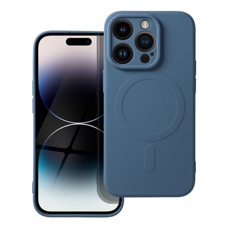 Viedtālruņa aizmugurējais vāciņš Apple iPhone 14 Pro Silicone Mag Blue