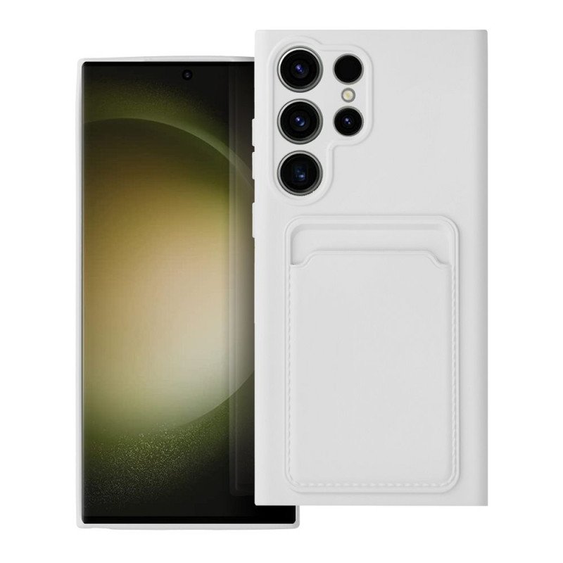 Viedtālruņa aizmugurējais vāciņš Samsung Galaxy S23 Ultra CARD Case White