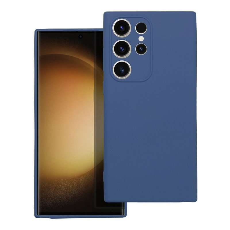 Viedtālruņa aizmugurējais vāciņš Samsung Galaxy S23 Ultra Silicon Blue
