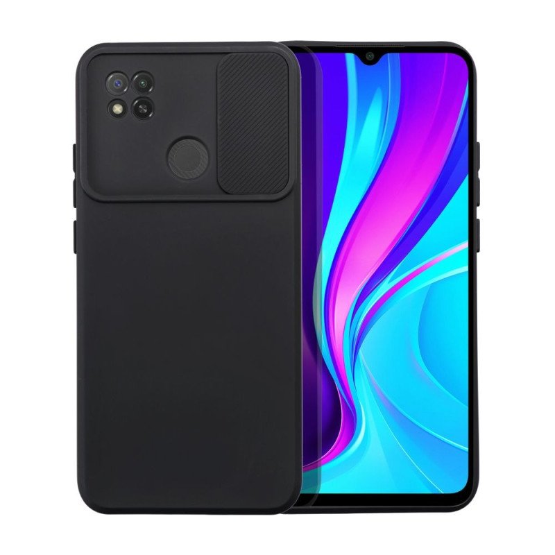 Viedtālruņa aizmugurējais vāciņš Xiaomi Redmi 9C Melna