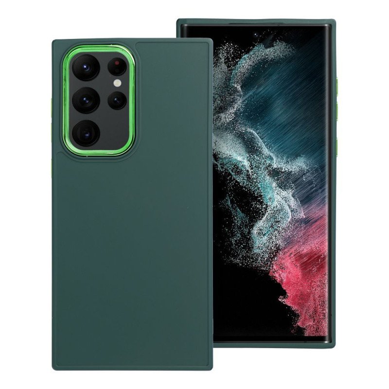 Viedtālruņa aizmugurējais vāciņš Samsung Galaxy S22 Ultra Frame Green