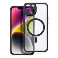 Viedtālruņa aizmugurējais vāciņš Apple iPhone 14 Full matte mag Black, Transparent