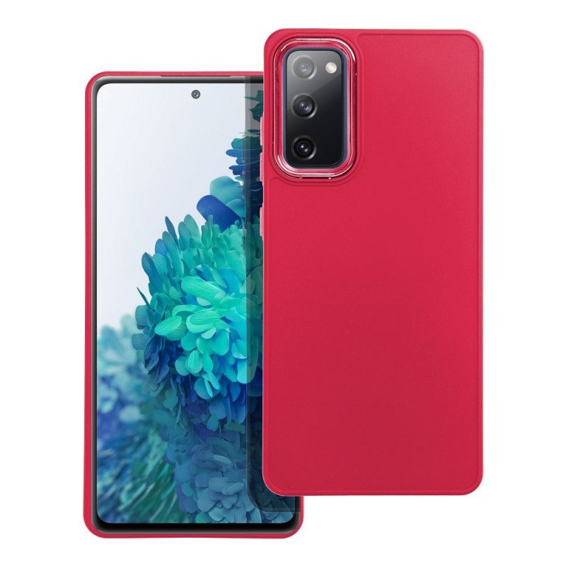 Viedtālruņa aizmugurējais vāciņš Samsung Galaxy S20 FE Frame case Dark Red