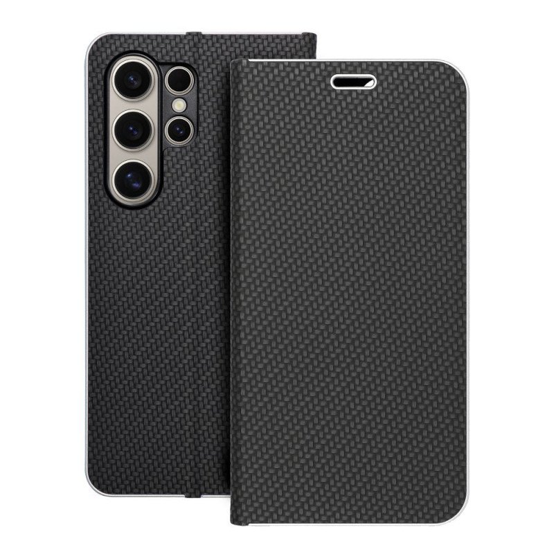 Viedtālruņa atveramais maciņš Samsung Galaxy S24 Ultra Luna Book Black