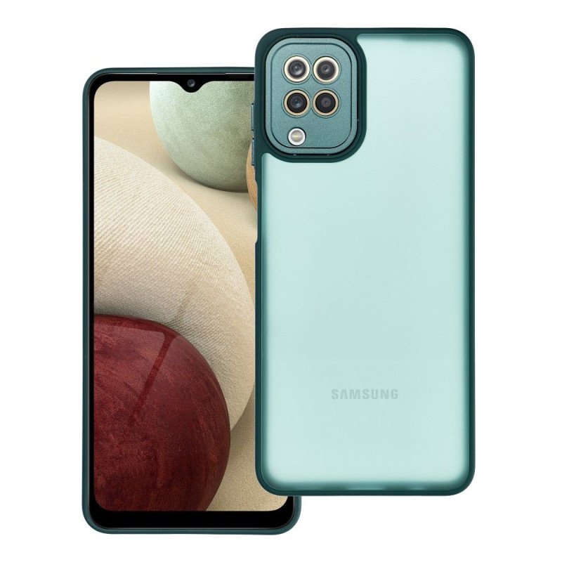 Viedtālruņa aizmugurējais vāciņš Samsung Galaxy A12 Variete Green, Transparent