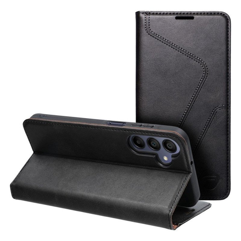 Viedtālruņa atveramais maciņš Samsung Galaxy A15 5G F Protect Rfid Black