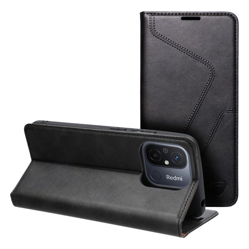 Viedtālruņa atveramais maciņš Xiaomi Redmi 12C F Protect Rfid Black