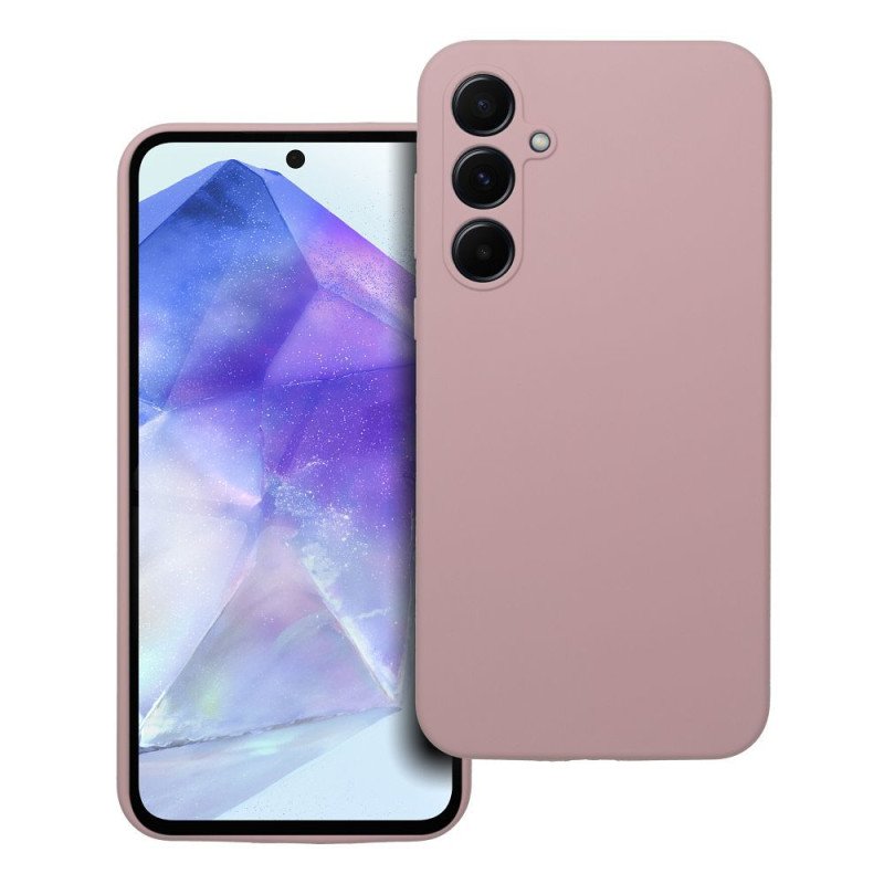Viedtālruņa aizmugurējais vāciņš Samsung Galaxy A55 5G Silicon 2mm Pink